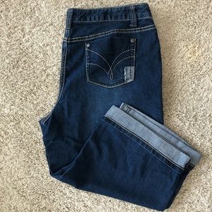 Christopher and Banks denim jeans capris size 16P